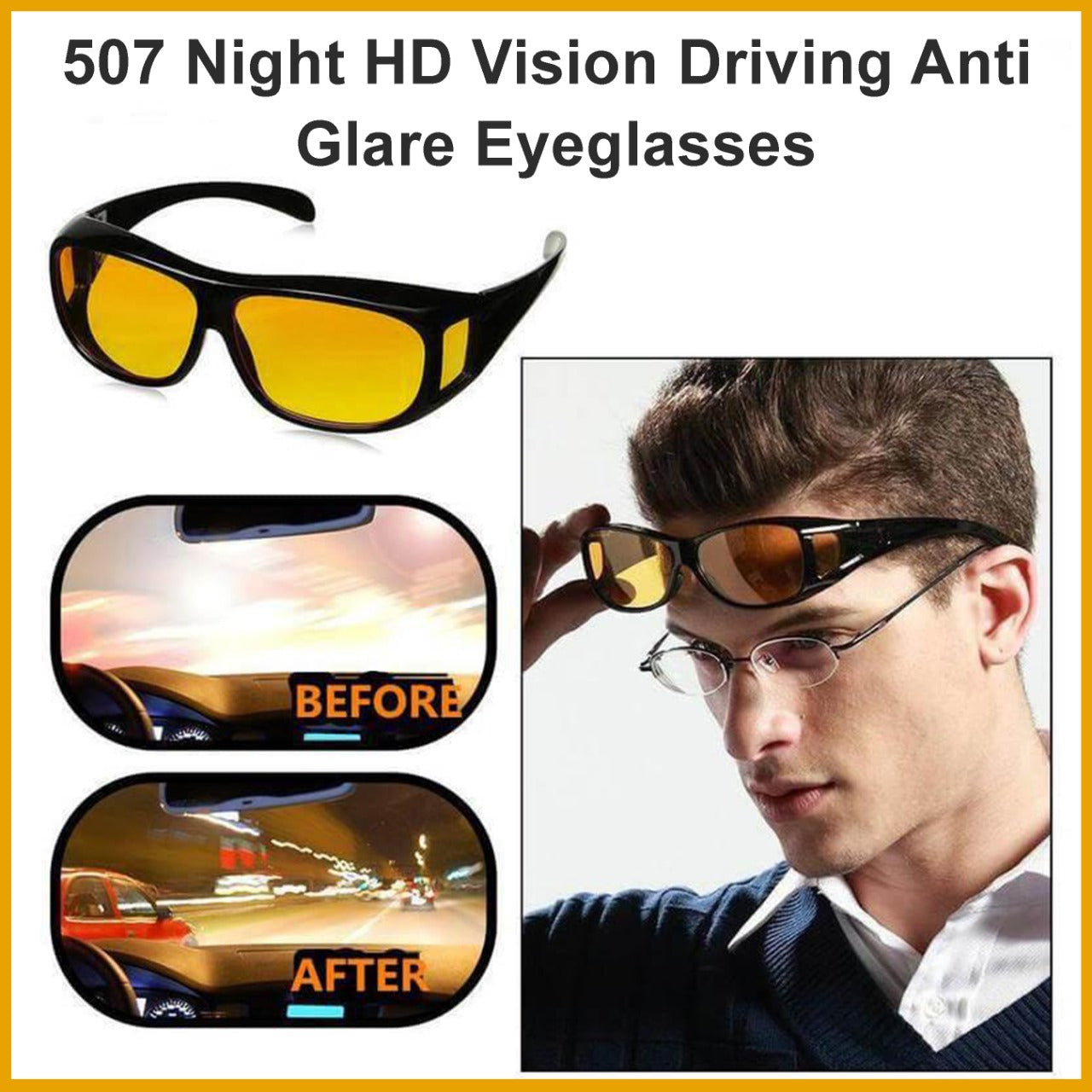 0507 Night HD Vision Driving Anti Glare Eyeglasses Gambit 0507 Night HD Vision Driving Anti Glare Eyeglasses Gambit